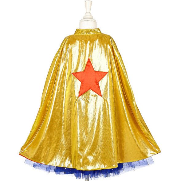 Super Hero girl robe+cape 5-7 ans