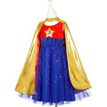 Super Hero girl robe+cape 5-7 ans