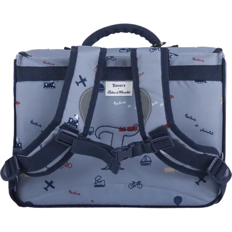 CARTABLE 33CM TANN'S X TARTINE & CHOCOLAT GLOBE TROTTER BLEU