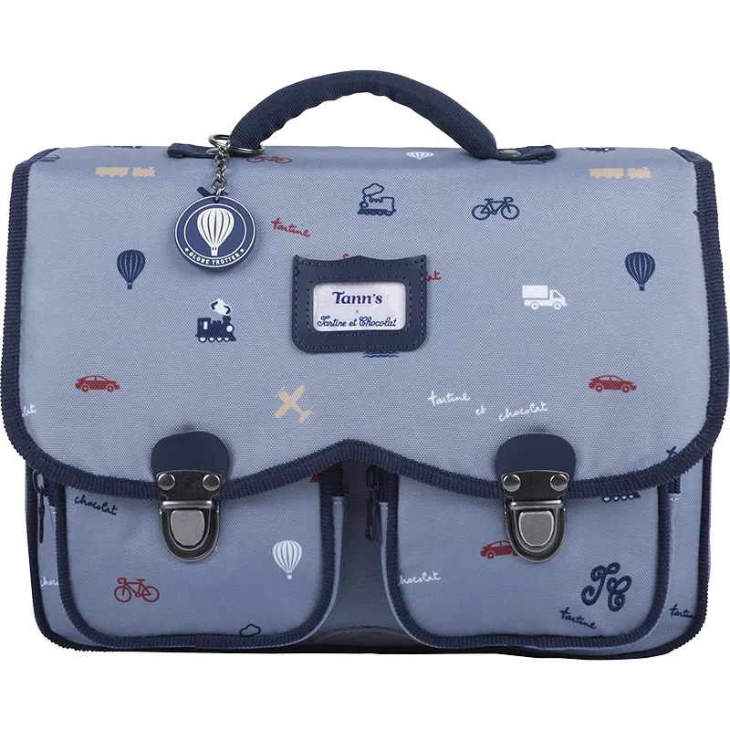 CARTABLE 33CM TANN'S X TARTINE & CHOCOLAT GLOBE TROTTER BLEU